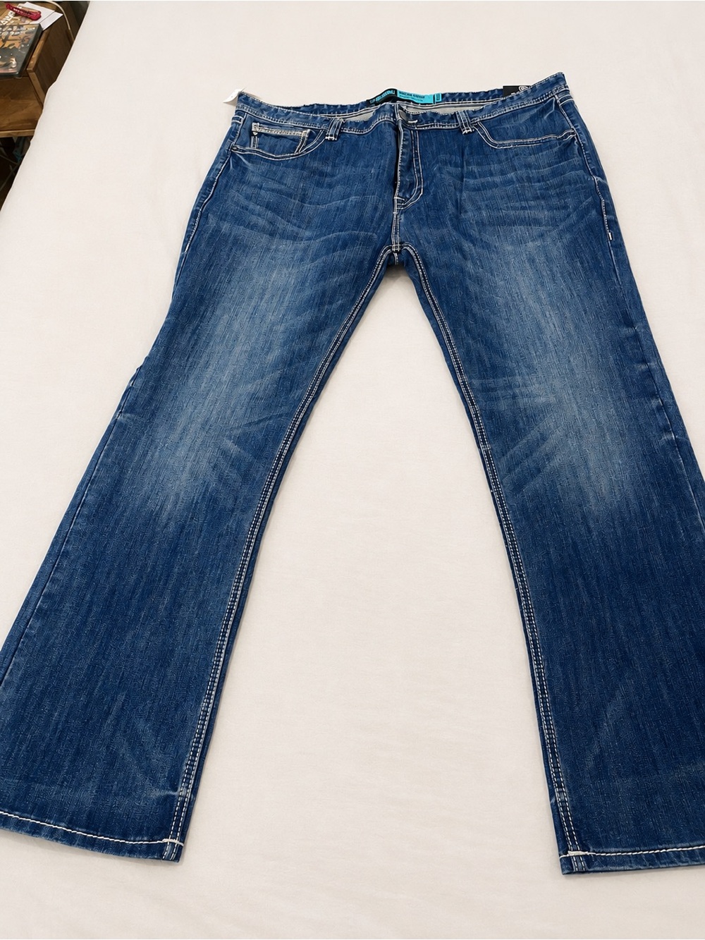 Rock & Roll Denim Revolver Straight Jeans NWT 42x32 Slim Straight Medium Wash